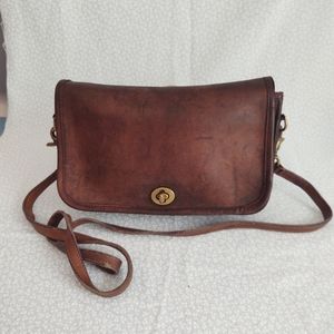 1970s Coach convertible leather crossbody/clutch